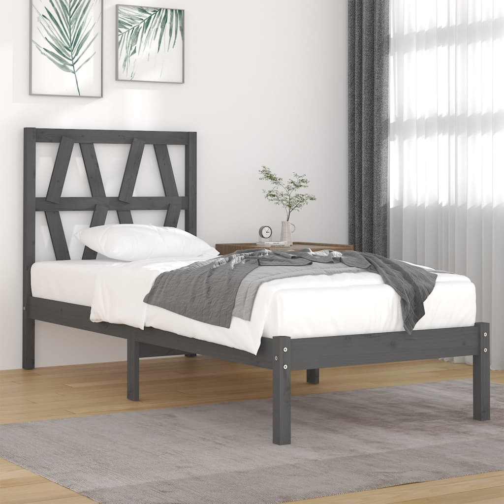 3103992  Bed Frame Without Mattress Solid Wood (810011+818609)