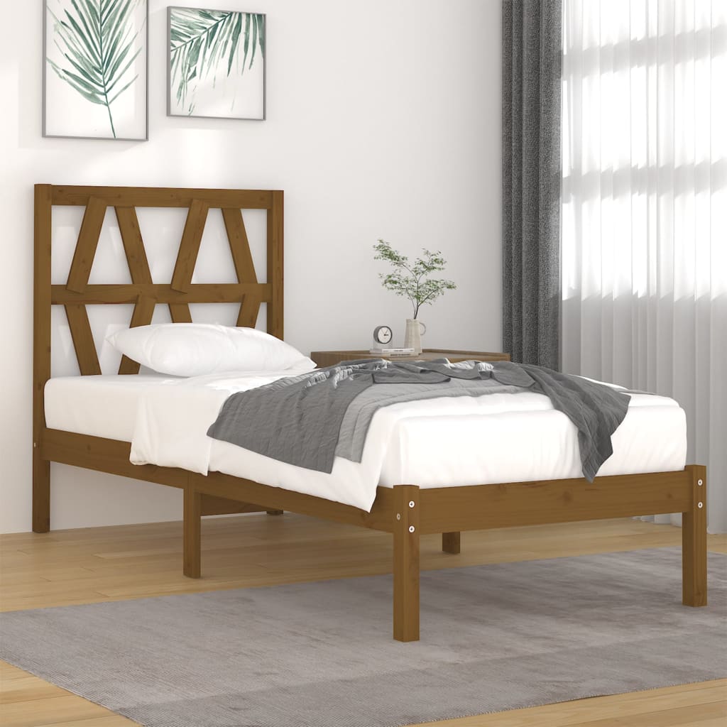 3103992  Bed Frame Without Mattress Solid Wood (810011+818609)