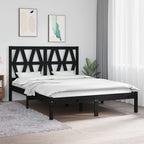 3103992  Bed Frame Without Mattress Solid Wood (810011+818609)
