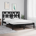 3103992  Bed Frame Without Mattress Solid Wood (810011+818609)