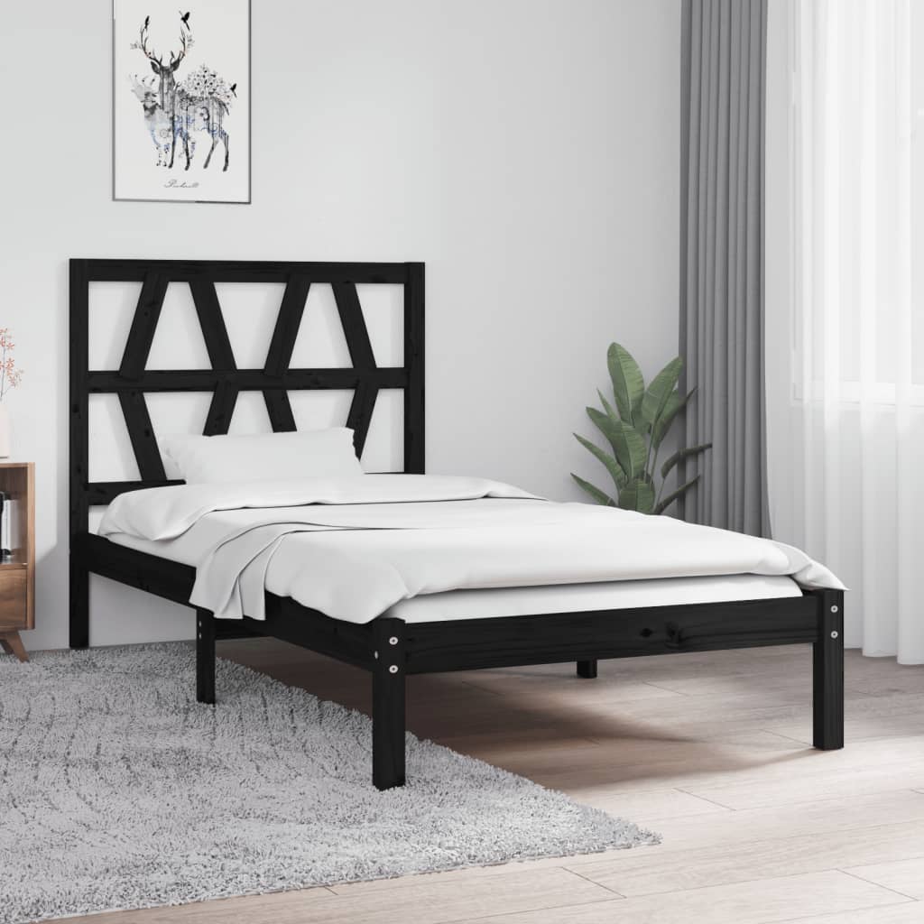 3103992  Bed Frame Without Mattress Solid Wood (810011+818609)