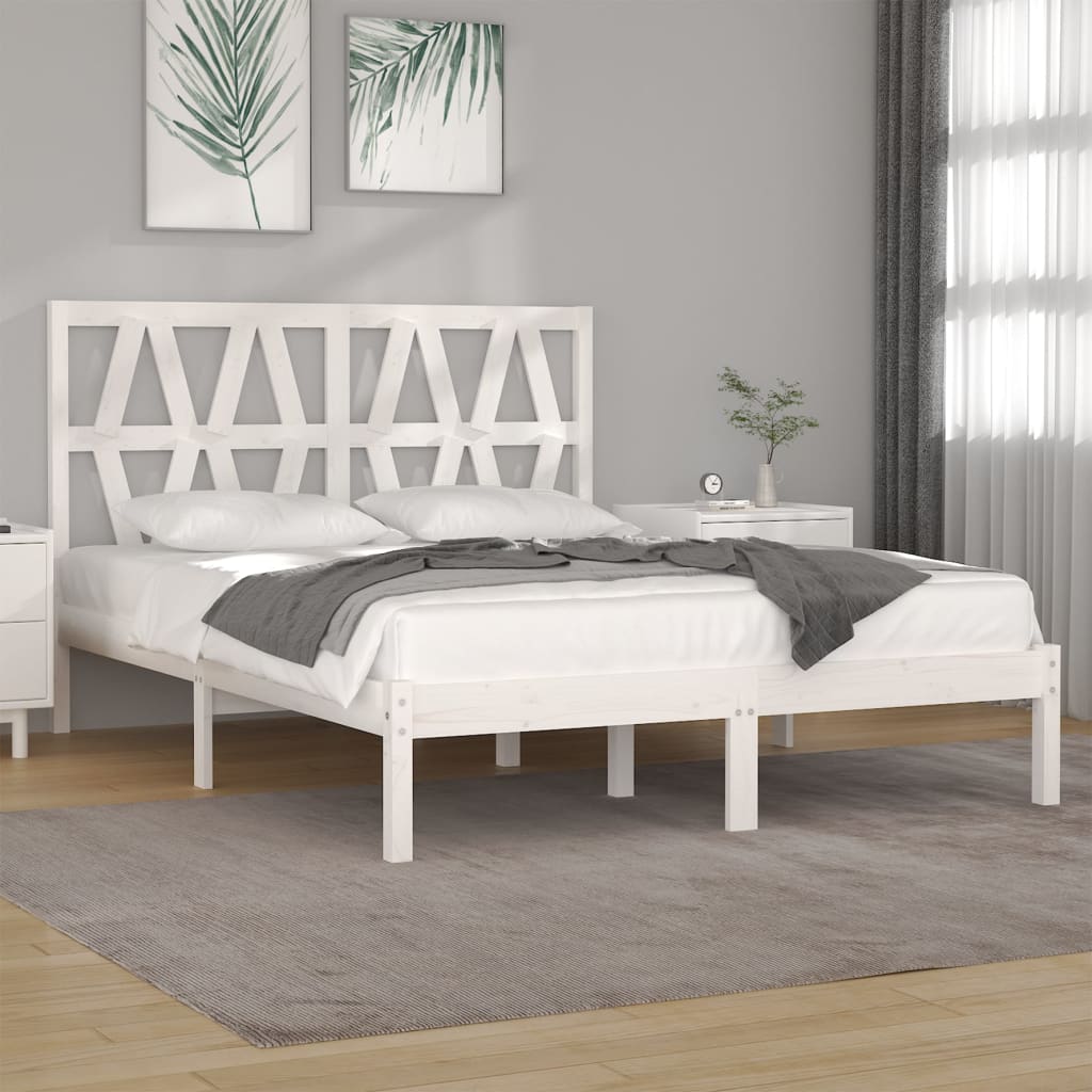 3103992  Bed Frame Without Mattress Solid Wood (810011+818609)