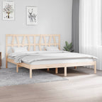 3103992  Bed Frame Without Mattress Solid Wood (810011+818609)