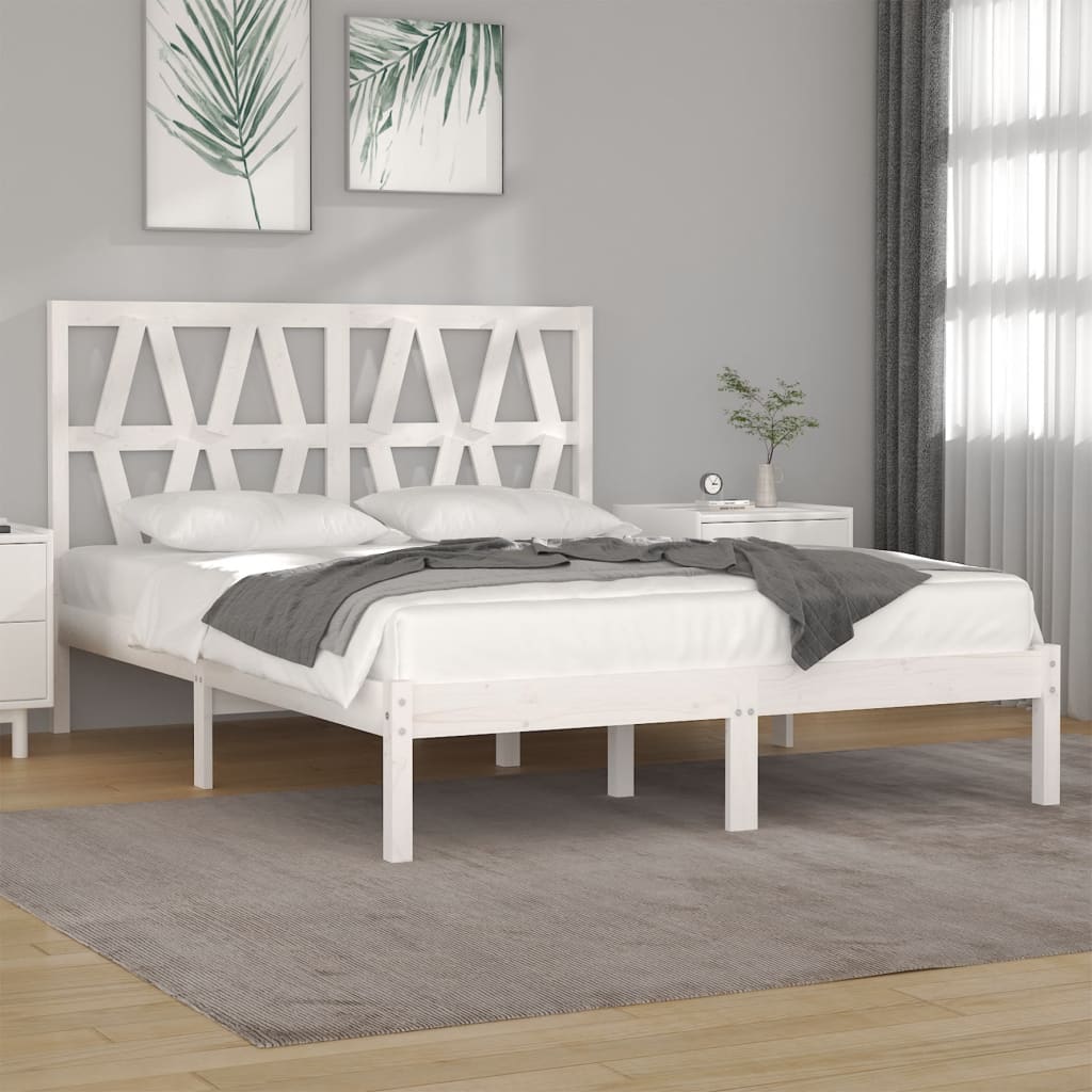 3103992  Bed Frame Without Mattress Solid Wood (810011+818609)