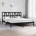 3103992  Bed Frame Without Mattress Solid Wood (810011+818609)