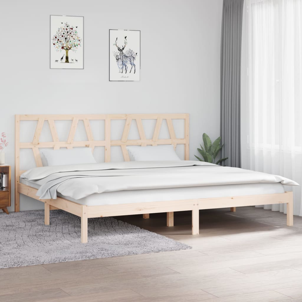 3103992  Bed Frame Without Mattress Solid Wood (810011+818609)