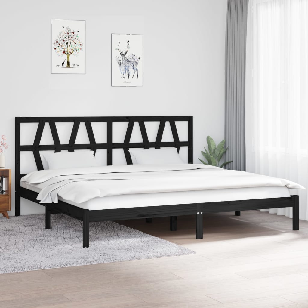 3103992  Bed Frame Without Mattress Solid Wood (810011+818609)