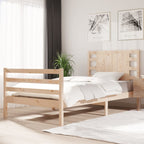 3104285  Bed Frame Without Mattress Solid Wood Pine