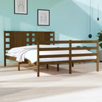 3104285  Bed Frame Without Mattress Solid Wood Pine