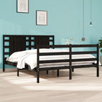 3104285  Bed Frame Without Mattress Solid Wood Pine