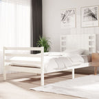 3104285  Bed Frame Without Mattress Solid Wood Pine