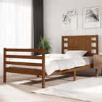 3104285  Bed Frame Without Mattress Solid Wood Pine