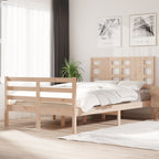 3104285  Bed Frame Without Mattress Solid Wood Pine