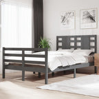 3104285  Bed Frame Without Mattress Solid Wood Pine