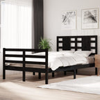 3104285  Bed Frame Without Mattress Solid Wood Pine
