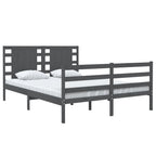 3104285  Bed Frame Without Mattress Solid Wood Pine