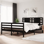 3104285  Bed Frame Without Mattress Solid Wood Pine
