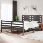 3104285  Bed Frame Without Mattress Solid Wood Pine