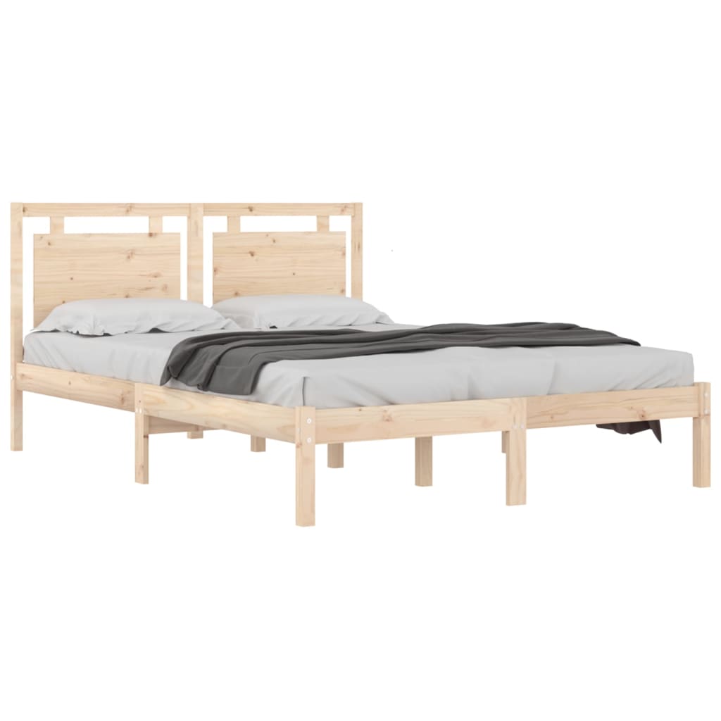 Bed Frame without Mattress 200x200 cm Solid Wood