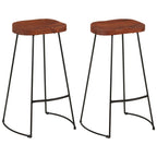 Gavin Bar Stools 2 pcs 50x40x78 cm Solid Wood Mango