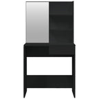 Dressing Table with Mirror Black 74.5x40x141 cm