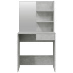 Dressing Table with Mirror Concrete Grey 74.5x40x141 cm