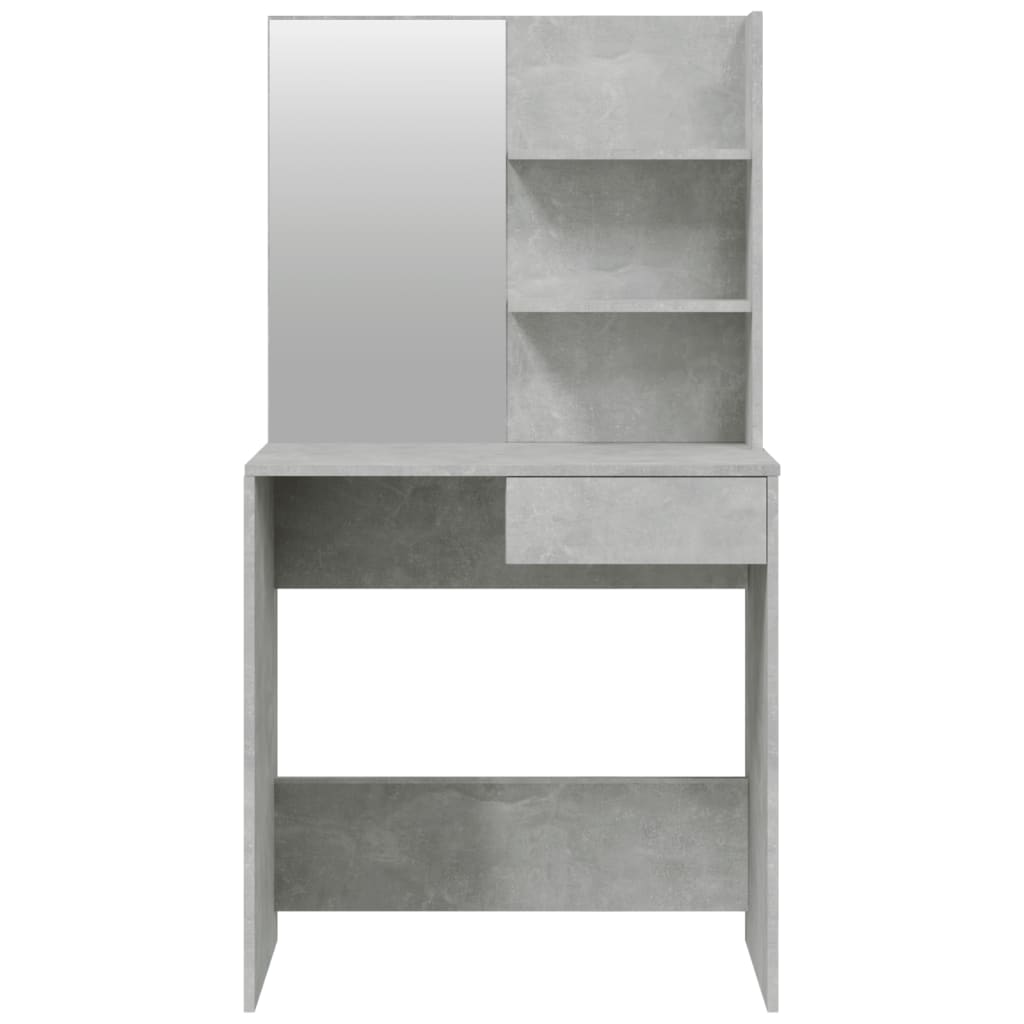 Dressing Table with Mirror Concrete Grey 74.5x40x141 cm