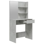 Dressing Table with Mirror Concrete Grey 74.5x40x141 cm