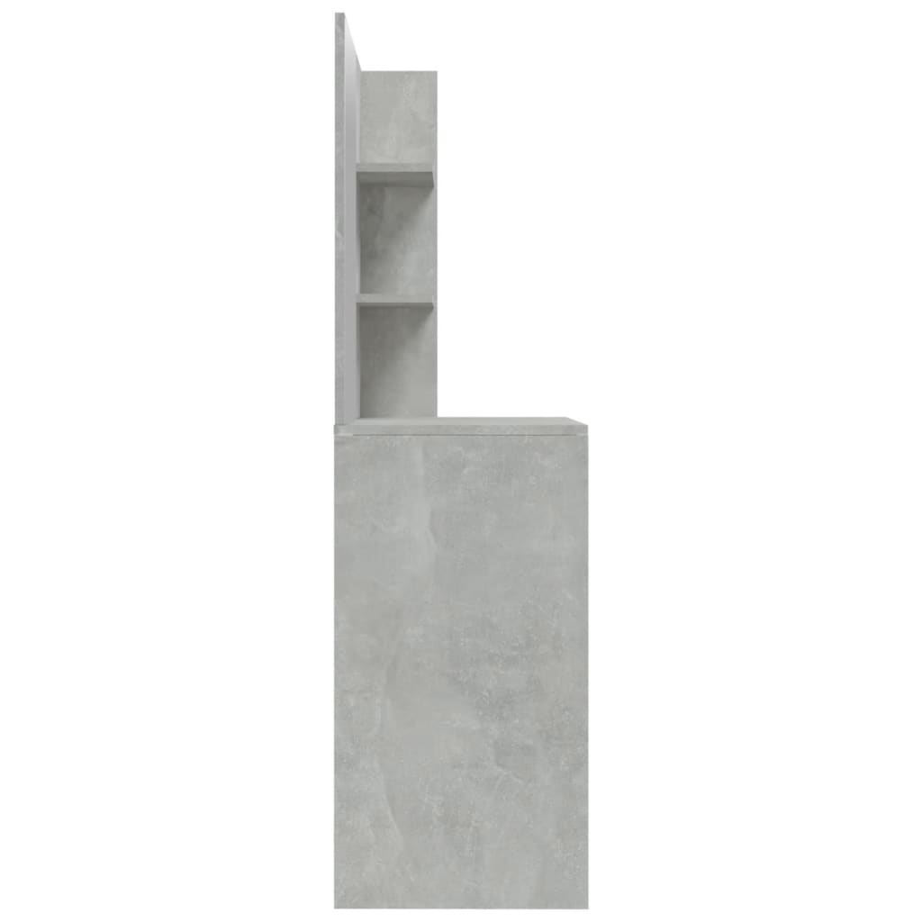 Dressing Table with Mirror Concrete Grey 74.5x40x141 cm