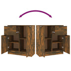 Sideboard Smoked Oak 60x30x70 cm Engineered Wood