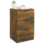 Bedside Cabinet Smoked Oak 40x36x65 cm