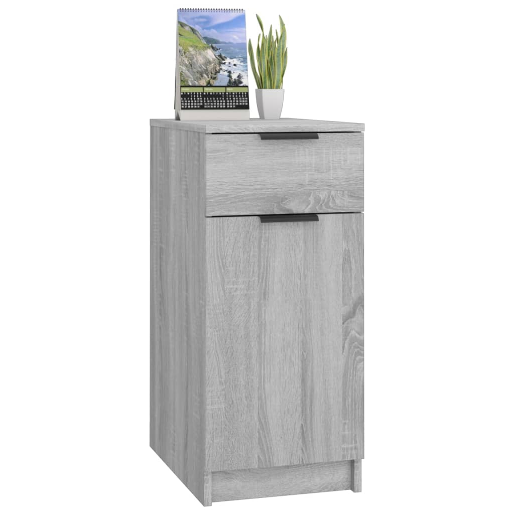 Desk Cabinet Grey Sonoma 33.5x50x75 cm Engineered Wood