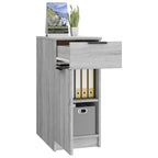 Desk Cabinet Grey Sonoma 33.5x50x75 cm Engineered Wood