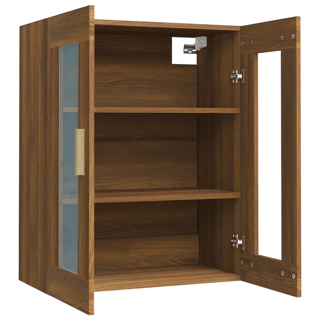 Hanging Wall Cabinet Brown Oak 69.5x34x90 cm