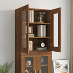 Hanging Wall Cabinet Brown Oak 69.5x34x90 cm