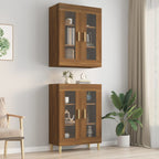 Hanging Wall Cabinet Brown Oak 69.5x34x90 cm