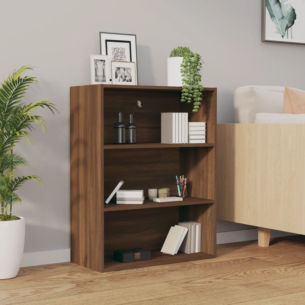 Hanging Wall Cabinet Brown Oak 69.5x32.5x90 cm