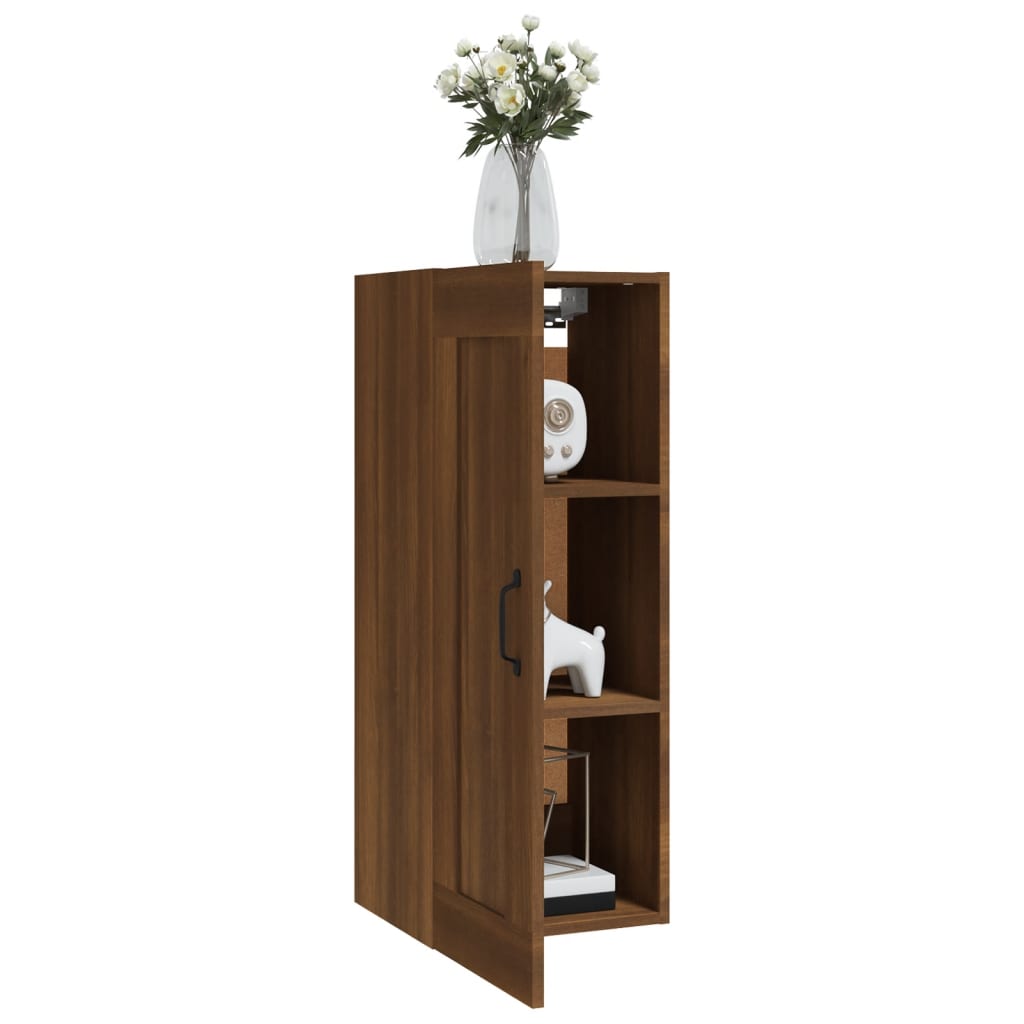 Hanging Cabinet Brown Oak 35x34x90 cm Engineered Wood