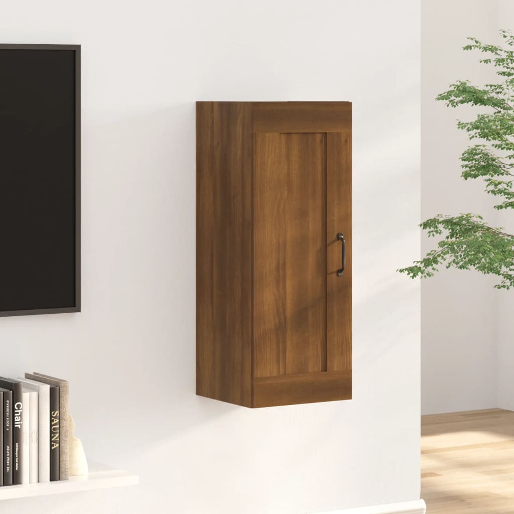Hanging Cabinet Brown Oak 35x34x90 cm Engineered Wood