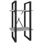 2-Tier Book Cabinet Grey Sonoma 40x30x70 cm Engineered Wood