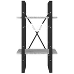 2-Tier Book Cabinet Grey Sonoma 40x30x70 cm Engineered Wood