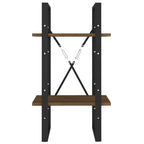 2-Tier Book Cabinet Brown Oak 40x30x70 cm Engineered Wood