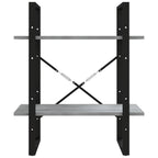 2-Tier Book Cabinet Grey Sonoma 60x30x70 cm Engineered Wood