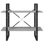 2-Tier Book Cabinet Grey Sonoma 80x30x70 cm Engineered Wood