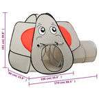 Elephant Children Play Tent Grey 174x86x101 cm