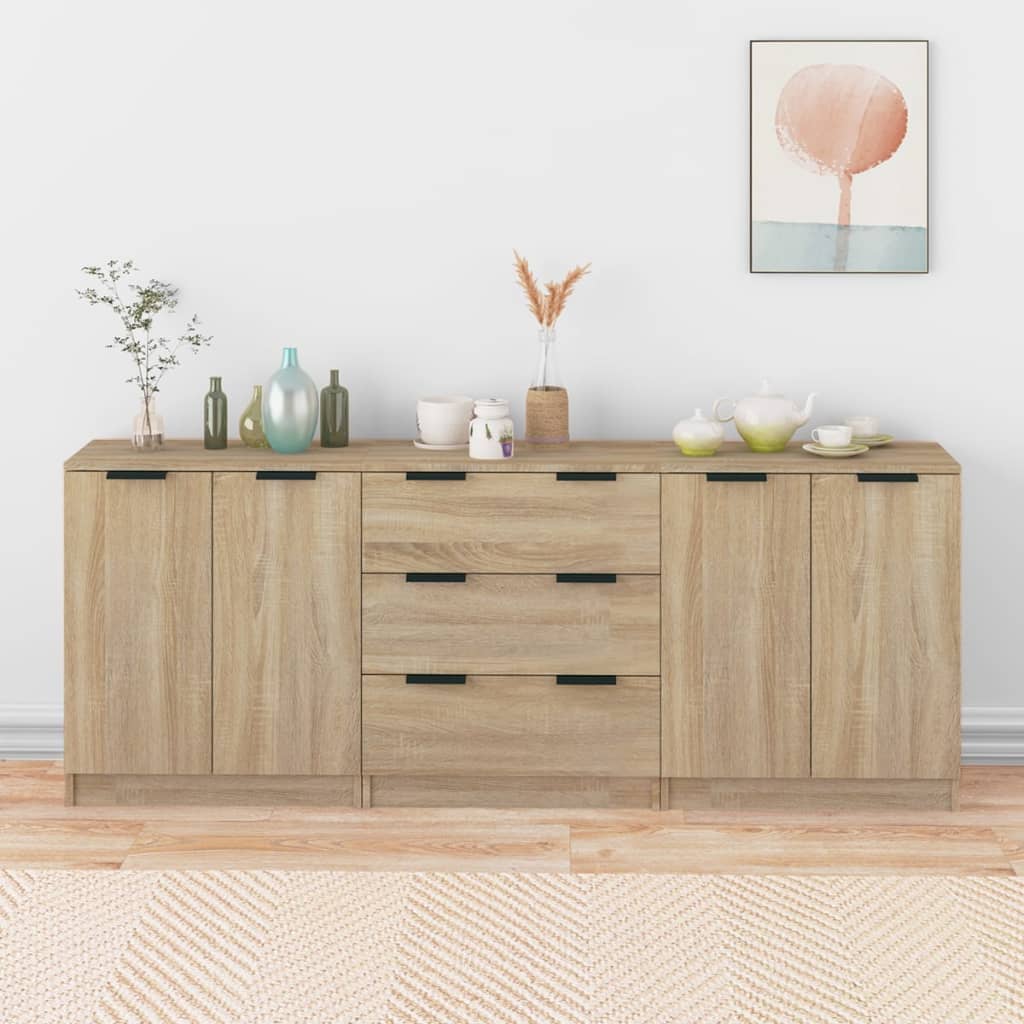 3 Piece Sideboards Engineered Wood
