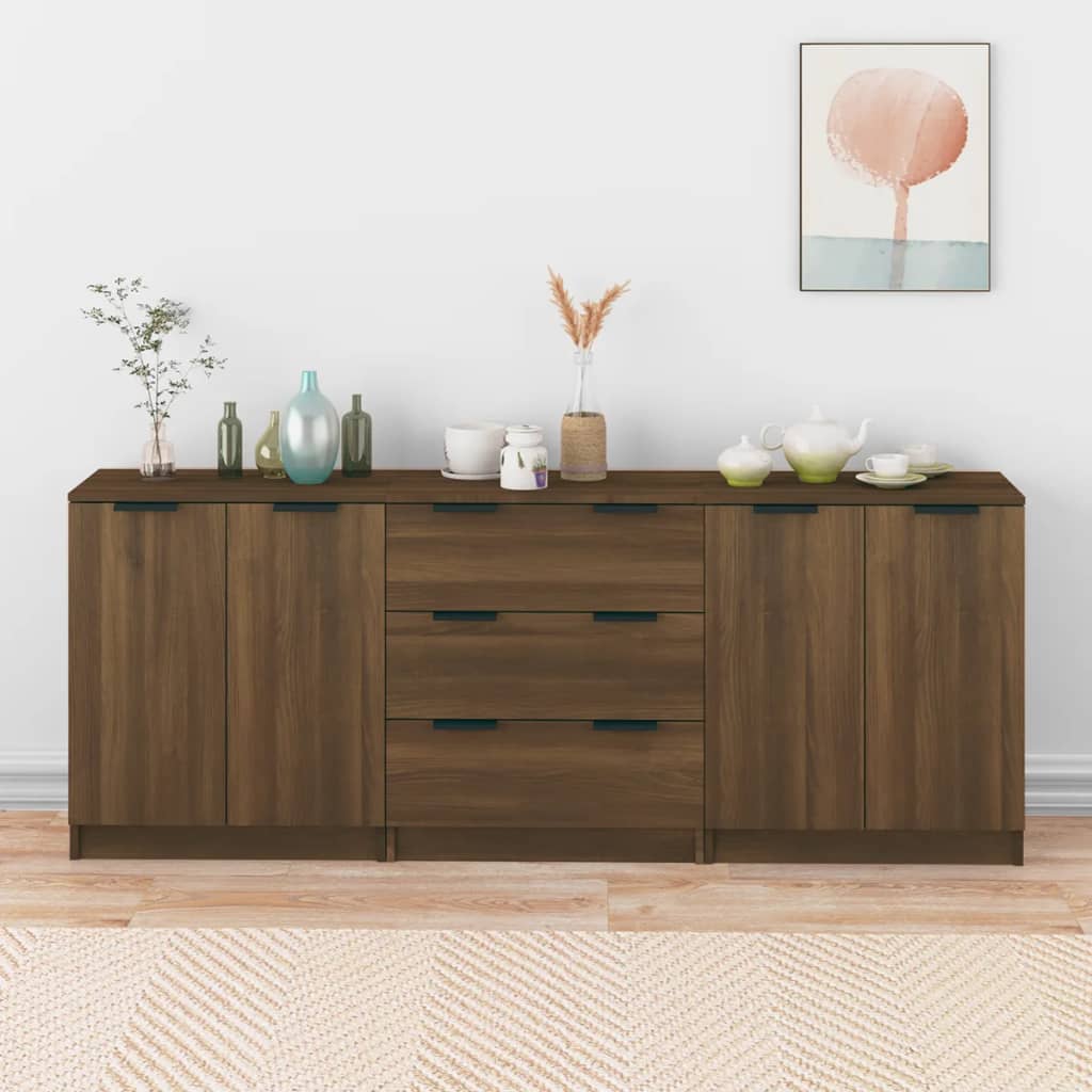 3 Piece Sideboards Engineered Wood