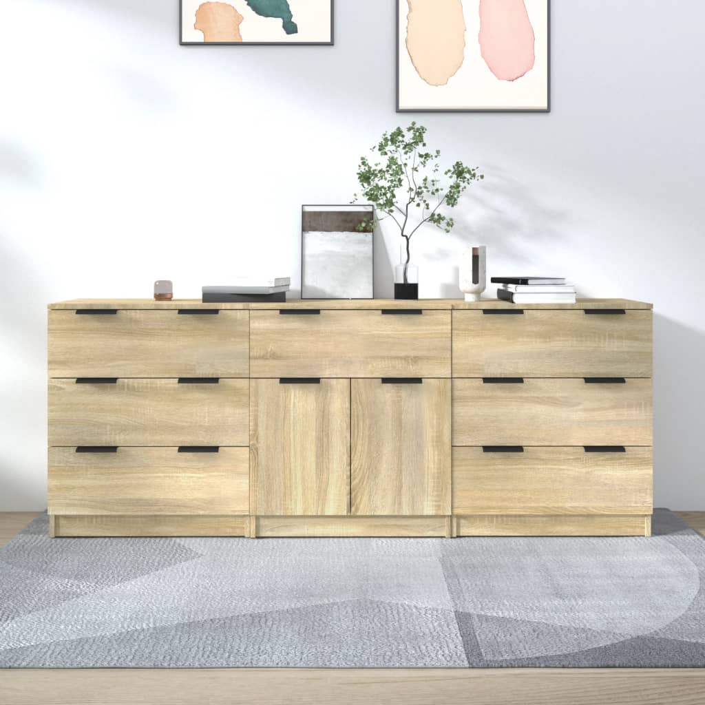 3 Piece Sideboards Engineered Wood