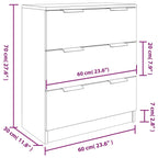 3 Piece Sideboards Engineered Wood