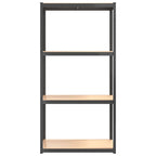 4-Layer Shelves 2 Pcs Steel&Engineered Wood 2